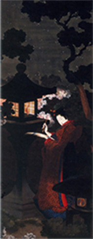 夜桜美人図
