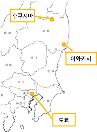 각 지역 방사선량